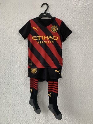 Manchester City Kids Puma Football Away Kit 2022/2023 Size 2-3