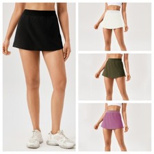 Damen Rock Schnelltrocknend Fitness Tennis Yoga Sport Shorts Atmungsaktiv Hose