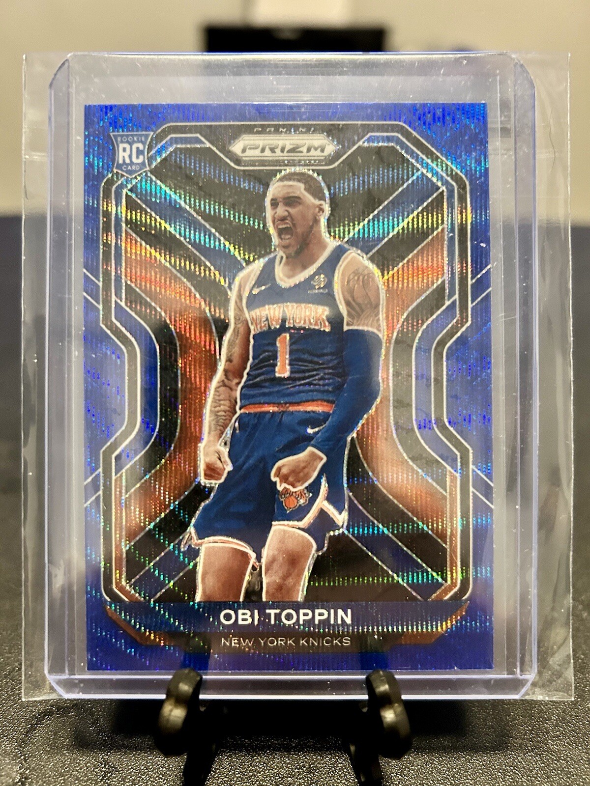 2020-21 Prizm Blue Wave Rookie Obi Toppin