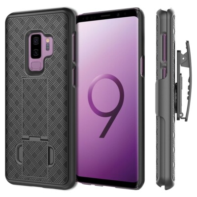 Galaxy S9+ Plus For Cellet Shell Holster Combo Case  | Secure Clip