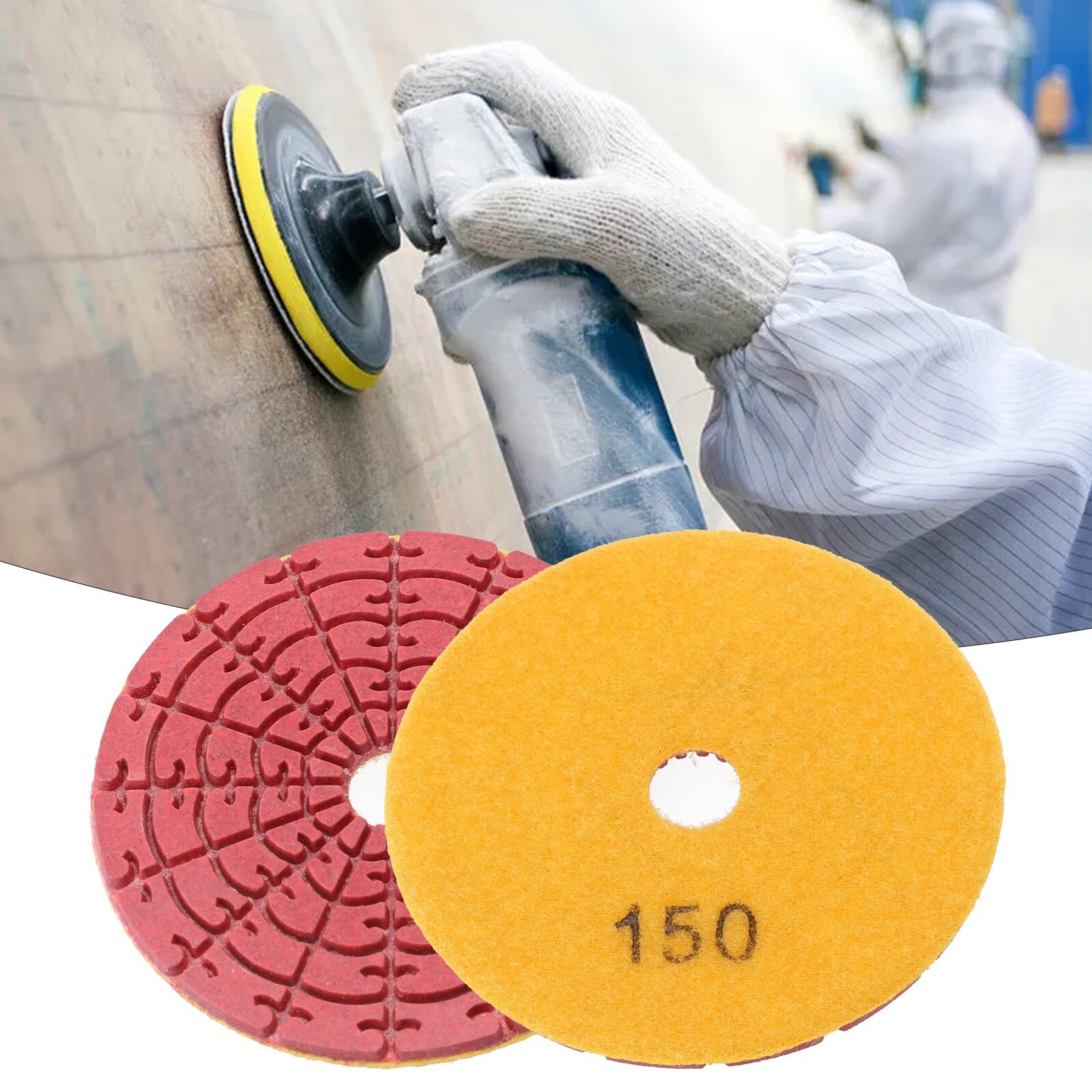Premium Diamond Sanding Pads for Granite Marble Stone Polishing 4 inch