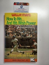 Willie Mays Autographed  Signed  How to Hit cassette box #D GLOBAL COA