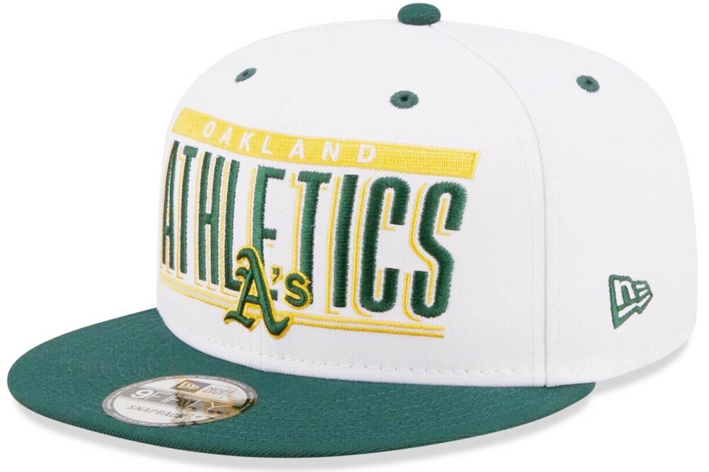 New Era Oakland Athletics Retro Title Snapback Cap White 9FIFTY 950 M L Basecap