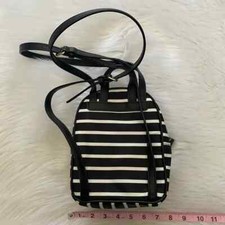 Kate Spade Black & White Striped Mini Backpack OS Zip Closure Pockets Designer Kate Spade New York Emma Small Backpack | Brixton Baker main image 2