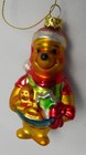 Disney Santa WINNIE THE POOH Bear European Style Blown Glass Christmas Ornament — photo 2