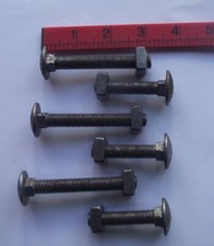 ALL SIZES-- VINTAGE TYPE COACH BOLTS - SQUARE NUT - STEEL SELF COLOUR