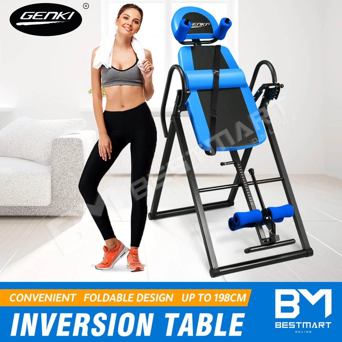 Genki Inversion Table Gravity Inverter Back Stretching Exercise