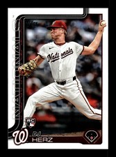 DJ HERZ ⚾ 2025 Topps Series 1 RC Rookie #287 Washington Nationals