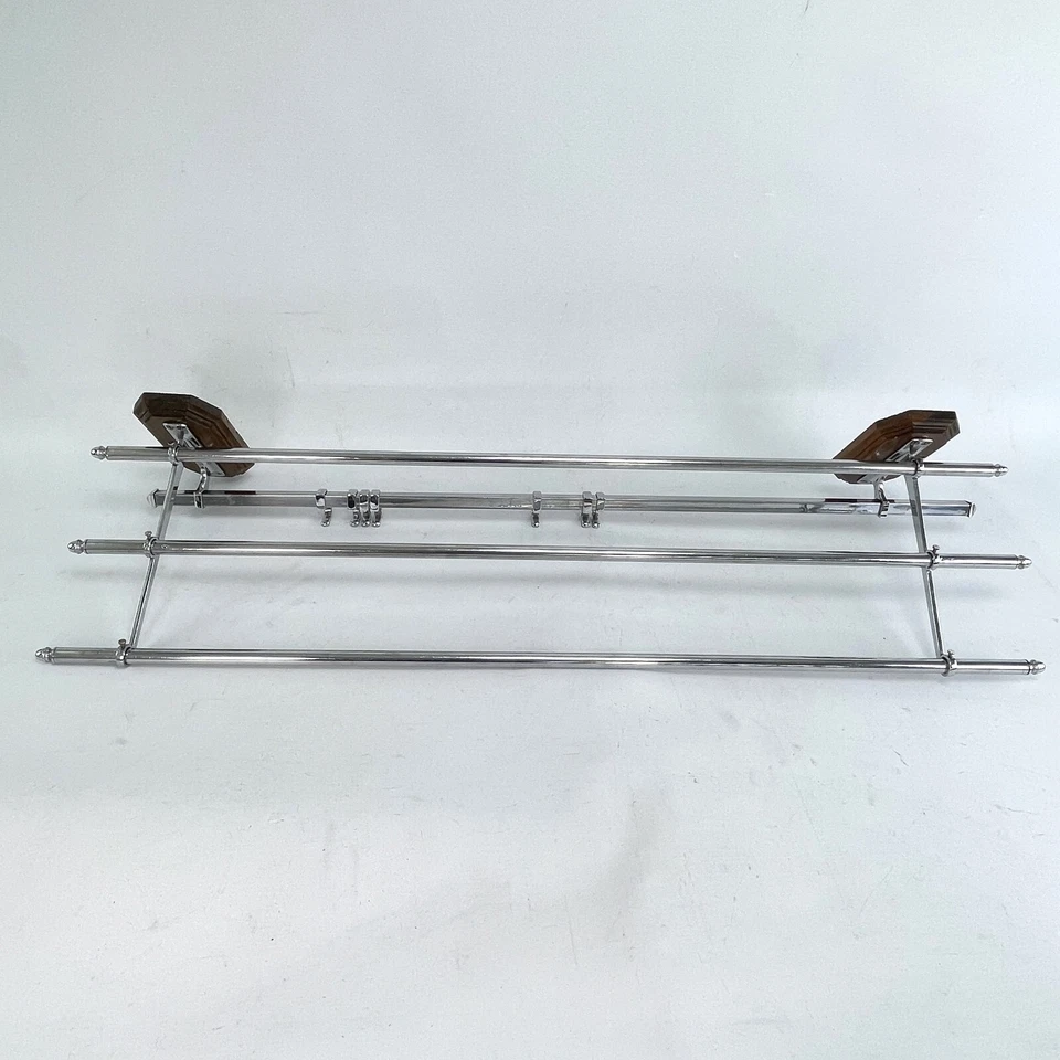 Guarda-roupa de parede Art Deco década de 1930 madeira cromada aprox. 100 cm - Imagem 4 de 4