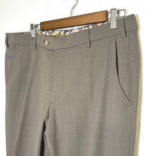 Meyer Bonn Mens Brown Wool Blend Dress Pants 52 Trousers 36x27 Made In Europe