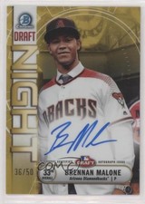 2019 Bowman Draft Chrome Night Gold Refractor 36/50 Brennan Malone Auto 5l1
