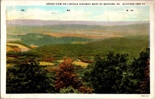 Bedford Pennsylvania PA : PANORAMIC SCENE d/24 BA6170
