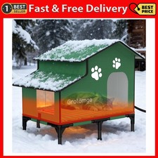 Large Outdoor Heated Cat House for Multiple Cats, Weatherproof Insulated Spire R