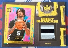 Stephon Castle 2024-25 Panini Court Kings Debut Showcase Patch RC #DSM-SPC
