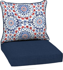 Arden Outdoor Deep Seat Cushion Set, 22X24, Clark Blue