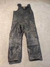 Protech Leather Apparel Overalls Mens XXL Black Snowmobile Thinsulate Bibs 