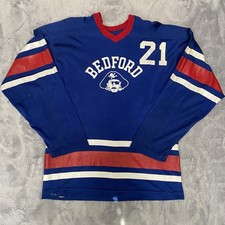 Vintage 1970’s Champion Hockey Jersey Size 44 Bedford Number 21