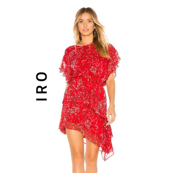 Women IRO Dress Red Viscose 38