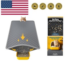 Cat Litter Mat - 23.2'' x 14.6'' Small Litter Trapping Mat, Easy to Clean Lit...