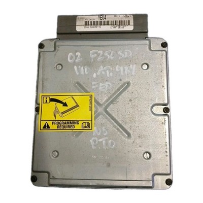 2C4A-12A650-YE 2002 02 FORD F250SD ENGINE COMPUTER MODULE ECM ECU 6.8L V10 FED