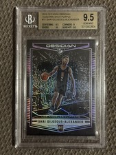 Shai Gilgeous-Alexander 2018-19 Obsidian Electric Purple RC 02/49 # MATCH BGS9.5