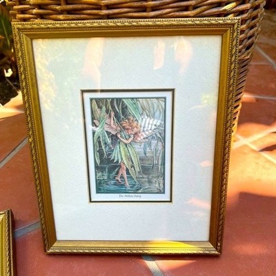 Cicely Mary Barker Flower Fairy Framed Art Prints Willow & Red Clover Set of 2