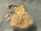 Vintage Barbie Skipper Flower Girl #1904 Cotton Dress Hair Band Gloves