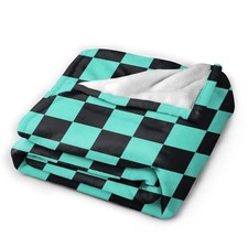 Ultra Soft Anime Throw Blanket All Seasons Lightweight Microfiber Green