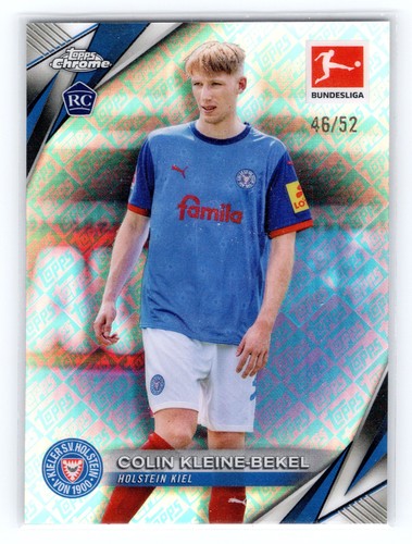 2024-25 Topps Chrome Bundesliga 52 Colin Kleine-Bekel (Holstein Kiel) - RC /52