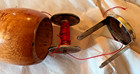 Vintage Hand Sewing Awl stitcher wood needles spool — photo 2