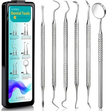 Dental Tools, Dental Pick for Teeth Cleaning, Stainless Steel Hygiene Kit with T