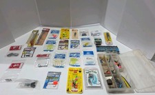 Fishing Accessories Lot - 30+ Hooks, Baits, Locks, Jig Heads, Weights, Etc