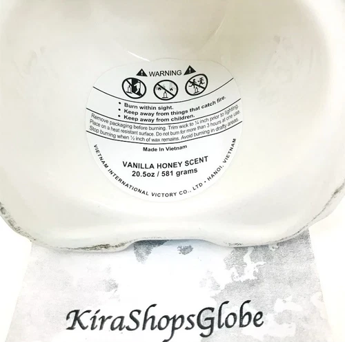 2 Martha Stewart Ceramic Gnome Beehive Candle Jar w Lid 20.5oz Vanilla Honey NWT - Picture 10 of 12
