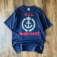 Vintage US Navy Anchor Shirt Made In USA Size XL