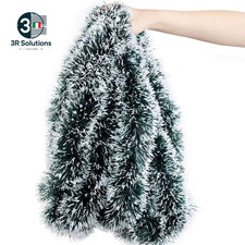 Christmas Garland Decorations 10M Green Christmas Garland Hanging Bow