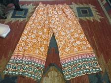Anthropologie The Saria Smocked Wide-Leg Pants by Maeve new XL NICE orange