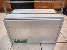 Vintage Cronstroms Pik Nik Aluminum Metal Cooler Ice Chest Camping