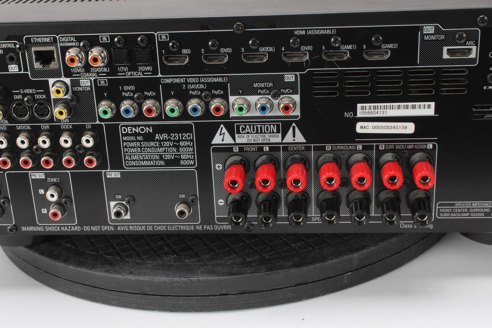 Denon AVR-2312CI Integrated Network AV Surround Receiver - Fair Condition