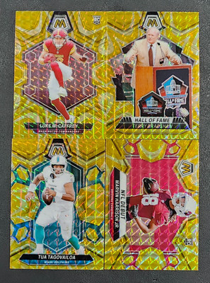 2024 Mosaic Football YELLOW PRIZMS with Rookies You Pick - 2 Card Minimum