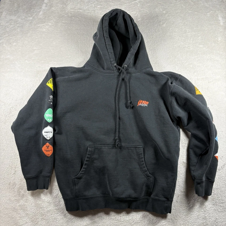 10 Deep Prohibited Мужская M черный толстовка с капюшоном опиум Playboi Carti стиль гранж #1992 - Изображение 2 из 4