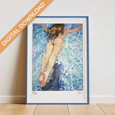 Milo Manara Le Plongeon Poster | High-Res Digital Download
