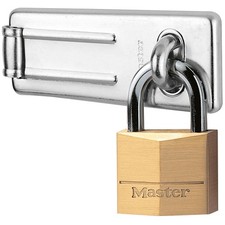 Master Lock Hasp 89mm + Solid Brass Padlock 40mm