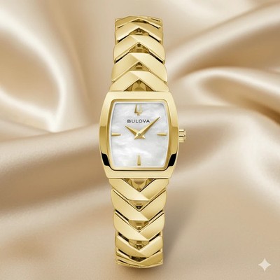 Bulova Classic Gold Mother of Pearl Dial Women's Watch 97L183 22mm