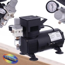 AIRBRUSH KOMPRESSOR 2 LÜFTER LEISE DRUCKLUFT MODELLBAU AG-420 PROFI