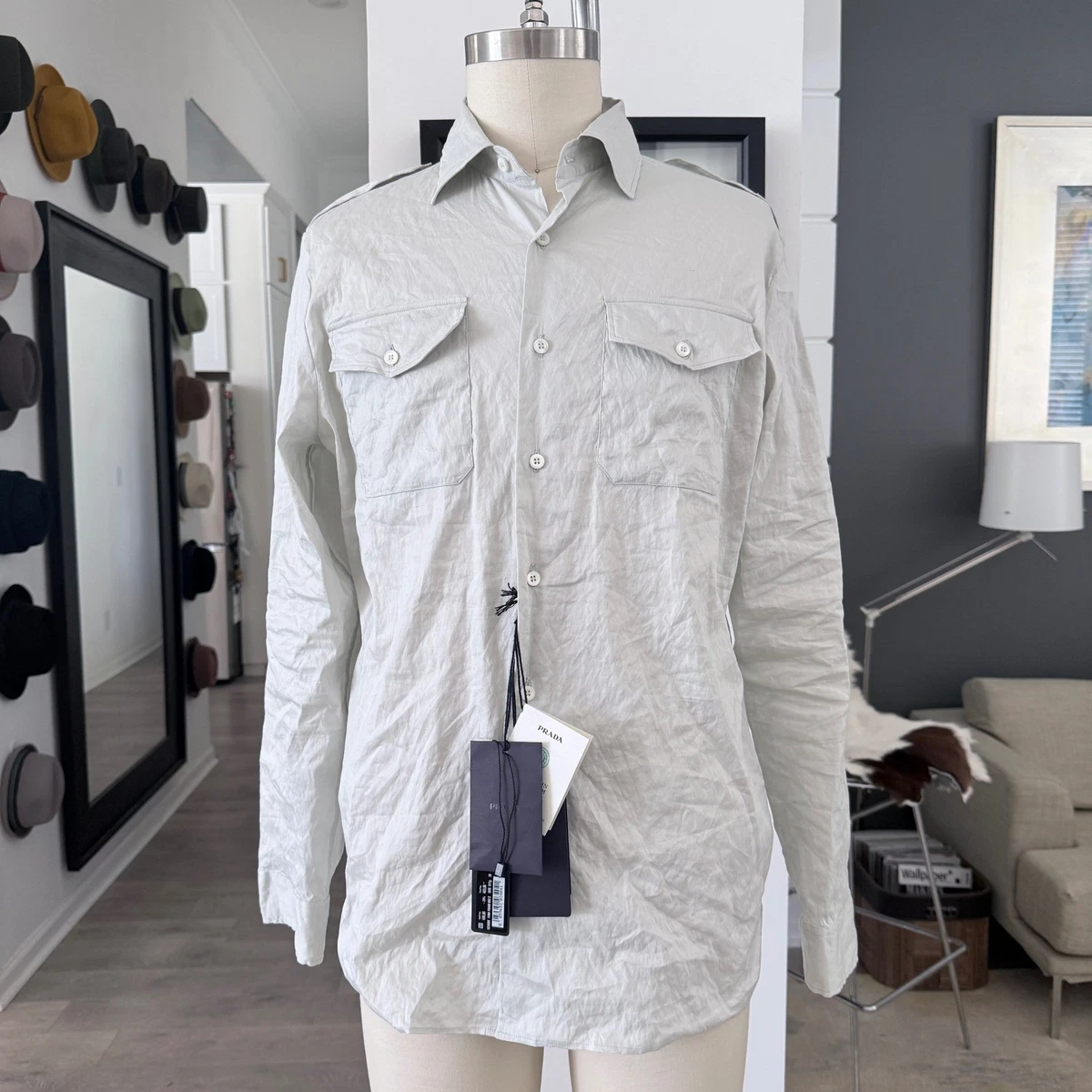 PRADA Gray Shirts for Men for sale | eBay