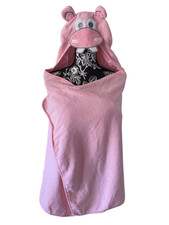Circo Hooded Bath Towel Hippo Toddler Microfiber Baby Kids Newborn Sleepwear