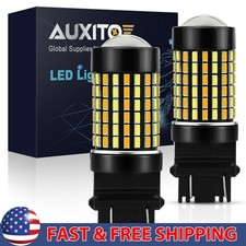 White/Amber Color 3157 DRL LED Switchback Turn Signal Parking Light Bulbs 2/10x
