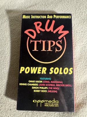 DRUM TIPS Power Solos VHS Tape Classic Rock Simon Phillips Toto Omar Hakim 80s