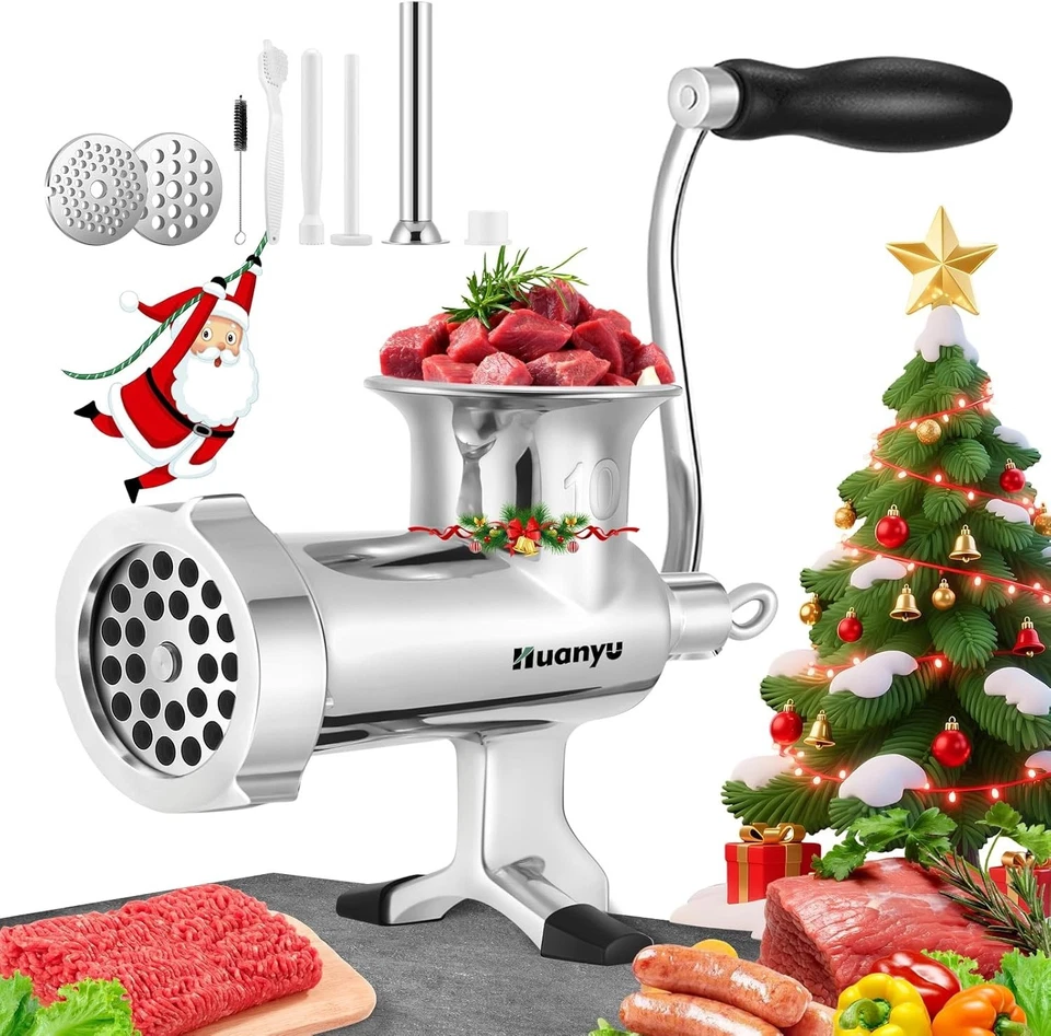 Hand Crank Meat Grinder - Multifunctional Stainless Steel - Image 3 of 4