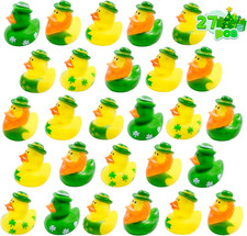 27 PCS St. Patrick'S Day Rubber Ducks Baby Showers Accessories Mini 2.16" Duckie